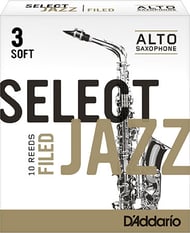 Rico Select Jazz Alto Saxophone Reeds Filed 3S Box of 10 Reeds